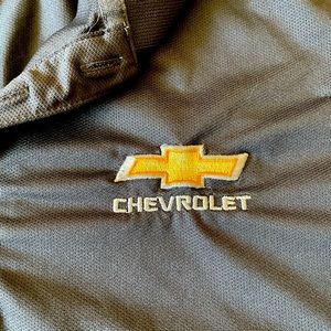 Chevrolet branded Ogio gray Polo. Medium. Breathable, minor signs of wear